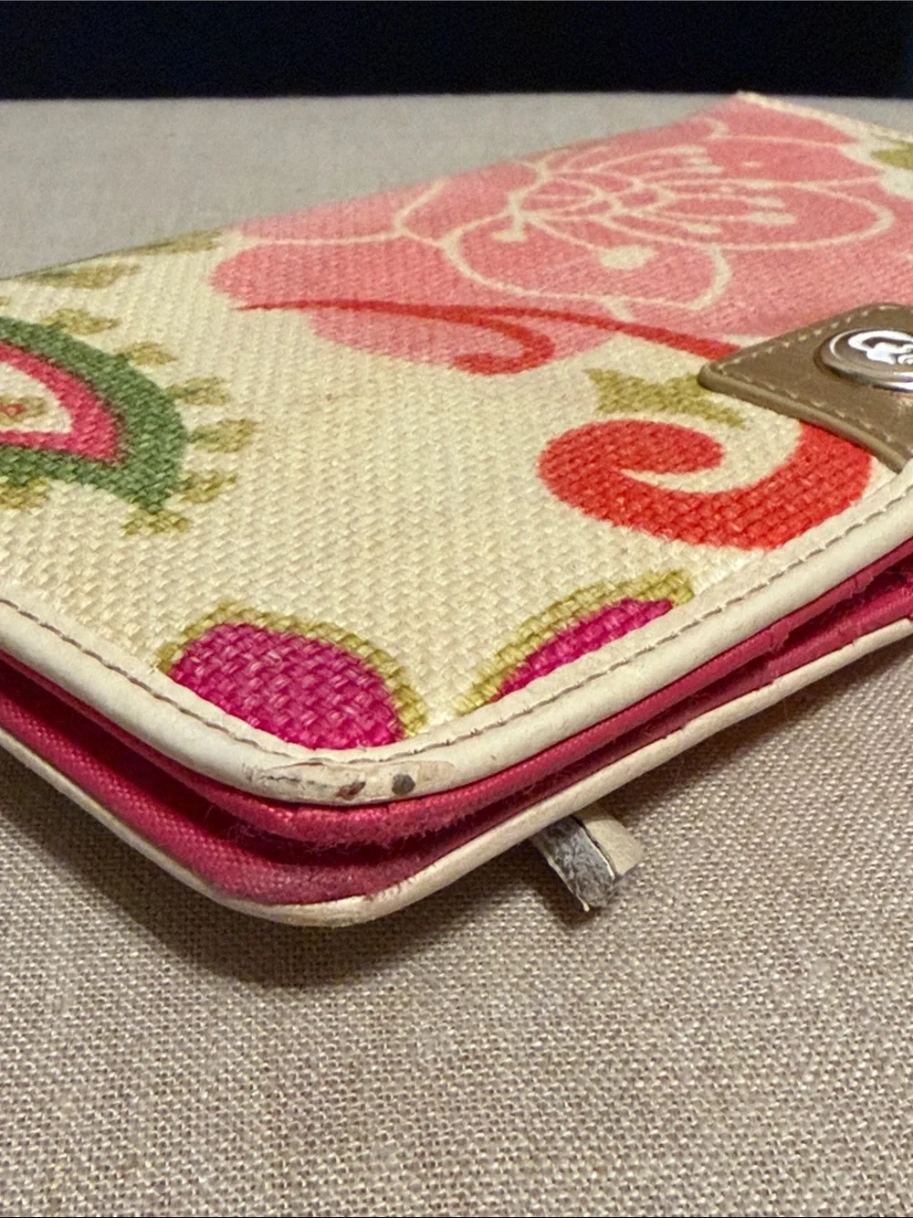 Spartina Floral Canvas Wallet WELL LOVED